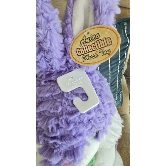 2~ Anico Easter Bunny Rabbit / Pink & Purple Holding Carrot ~  New w Tags - Picture 8 of 10